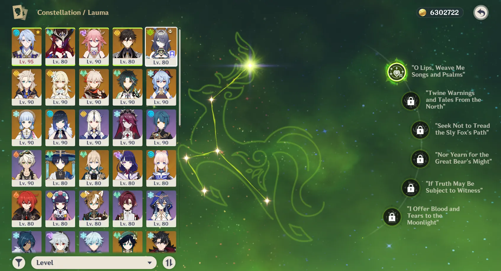 GI992 High-End AR60 Lauma C1 Ayato C6 Diluc C6 Yelan C1 Whale Account 